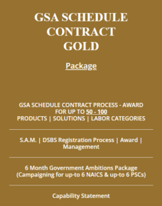 GSA Schedule Contract GOLD Package