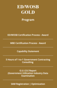 ED/WOSB Certification GOLD